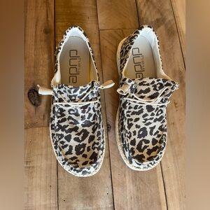 Hey Dude Wendy Woven Cheetah Grey Size US 9